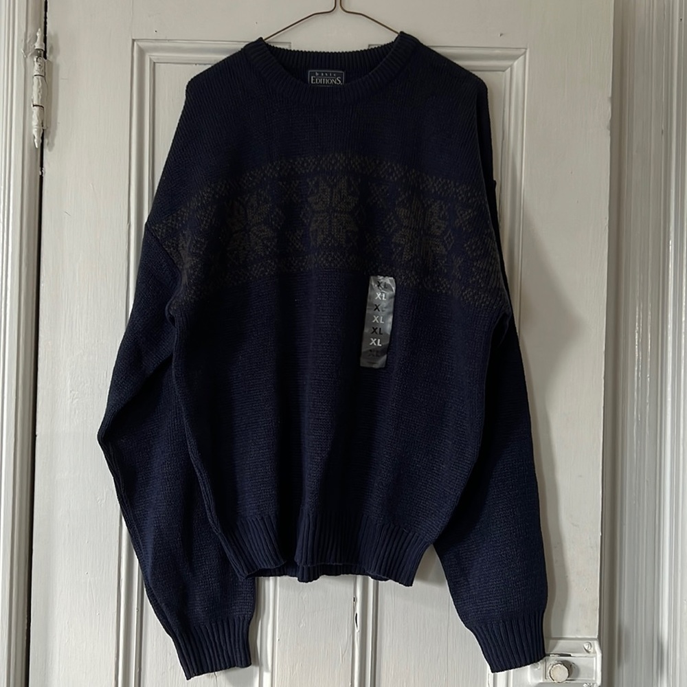 New Navy Crewneck Sweater